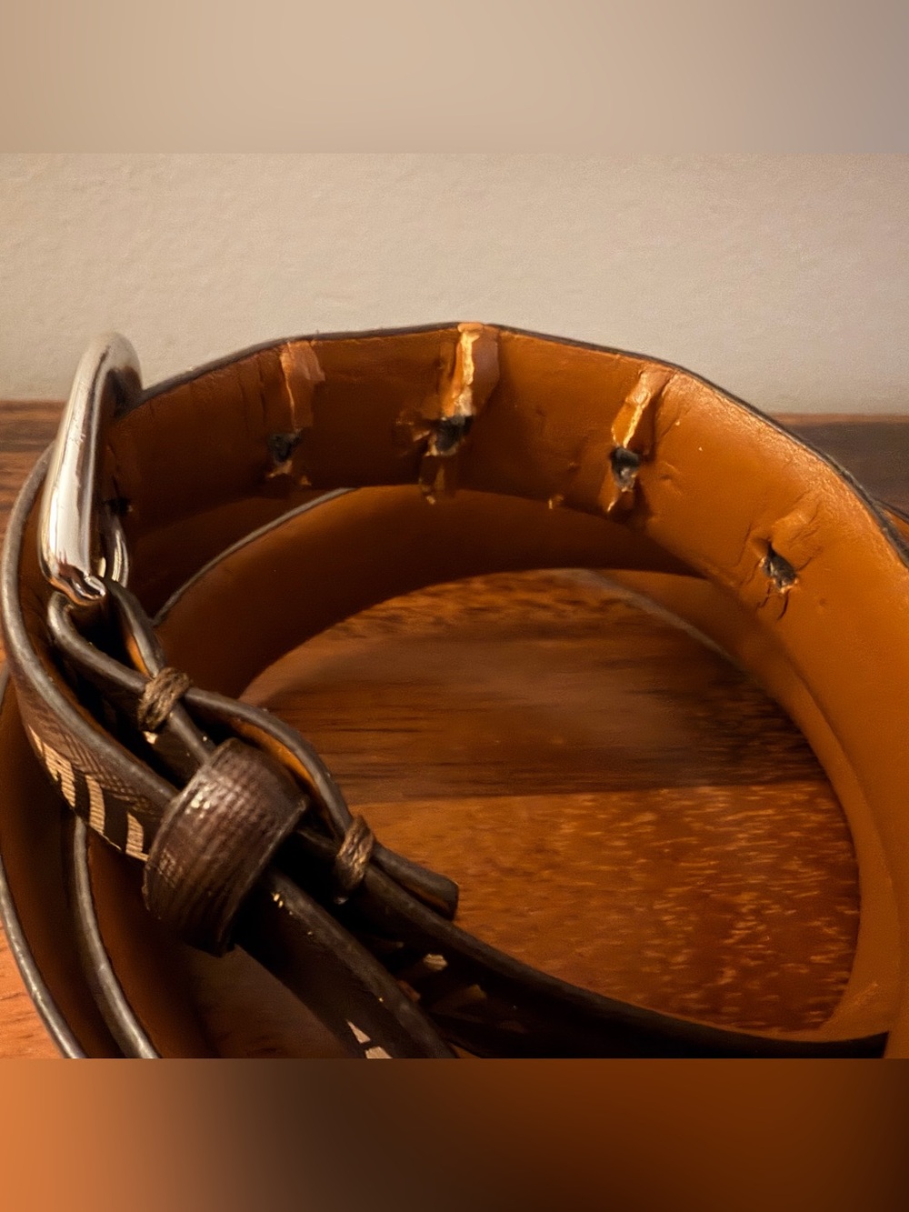 Vintage‎ RALPH LAUREN Brown Signature Belt Size Large 42” - Picture 8 of 8